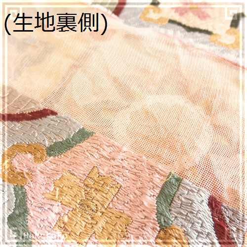 正絹・中国美術工芸品・美品・紗刺し刺繍帯地反物 楽天市場】【ポイント5倍! お買物M中】 アンティーク 名古屋帯