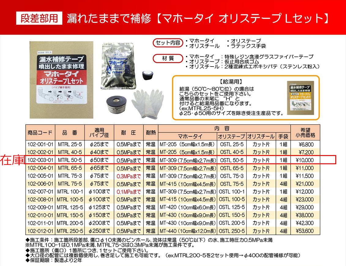 �ޥۡ�����(���ꥹ�ơ���L���å�)��MTRL50-5H