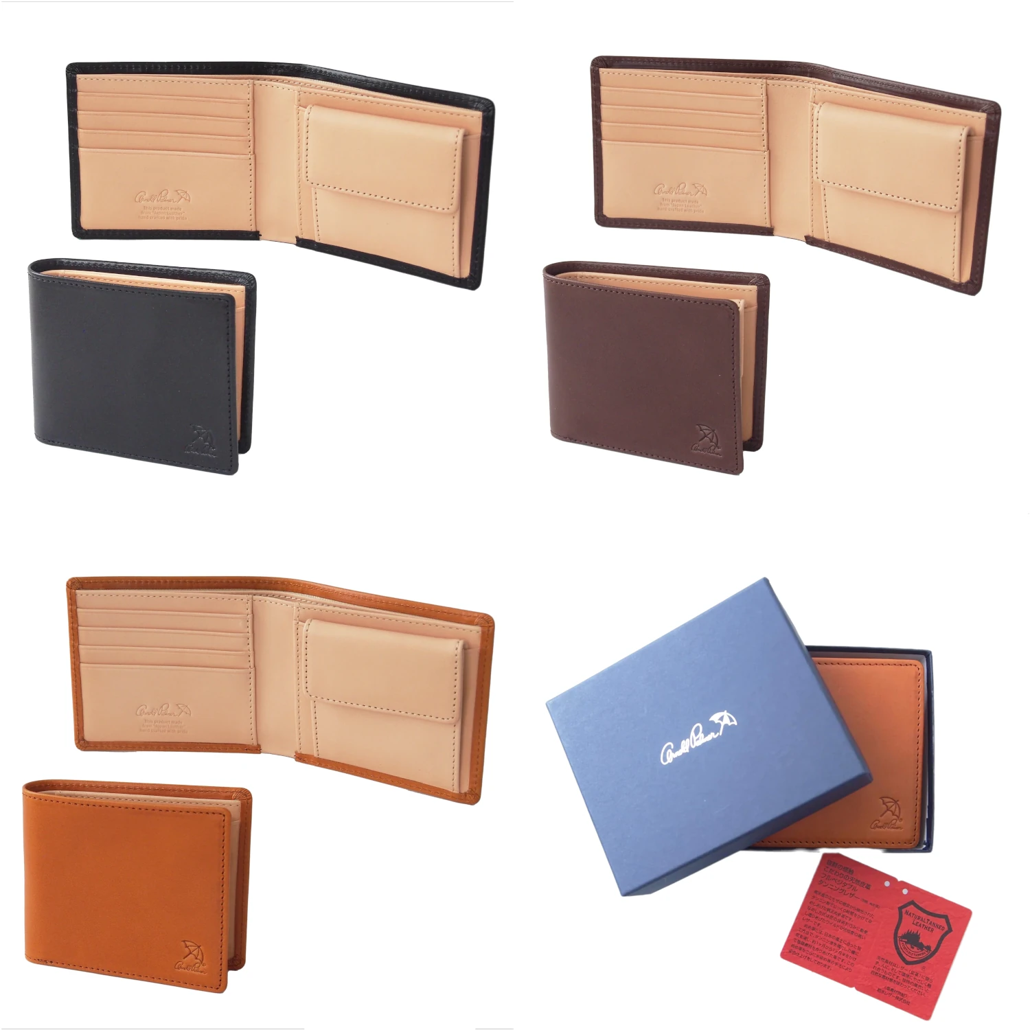 アーノルドパーマー 【4AP3692】 栃木レザー 二つ折り財布  Arnold Palmer