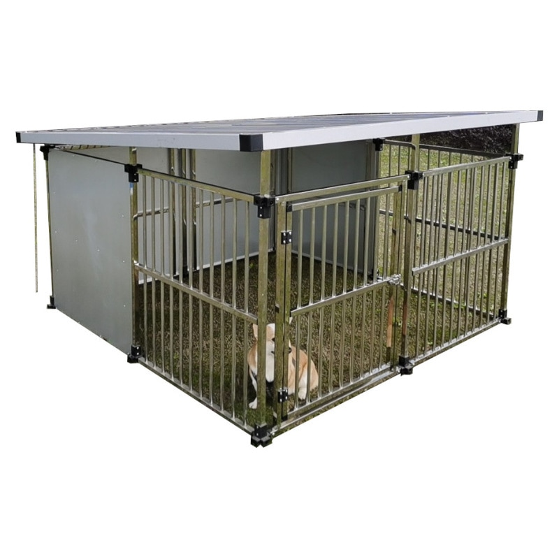 ステンレス製ドッグハウス　DFS-M2　（1坪屋外用犬小屋）　大型犬　床無し Amazon | 大型犬小屋 ステンレス製 ドッグハウス DFS-M2 (1坪
