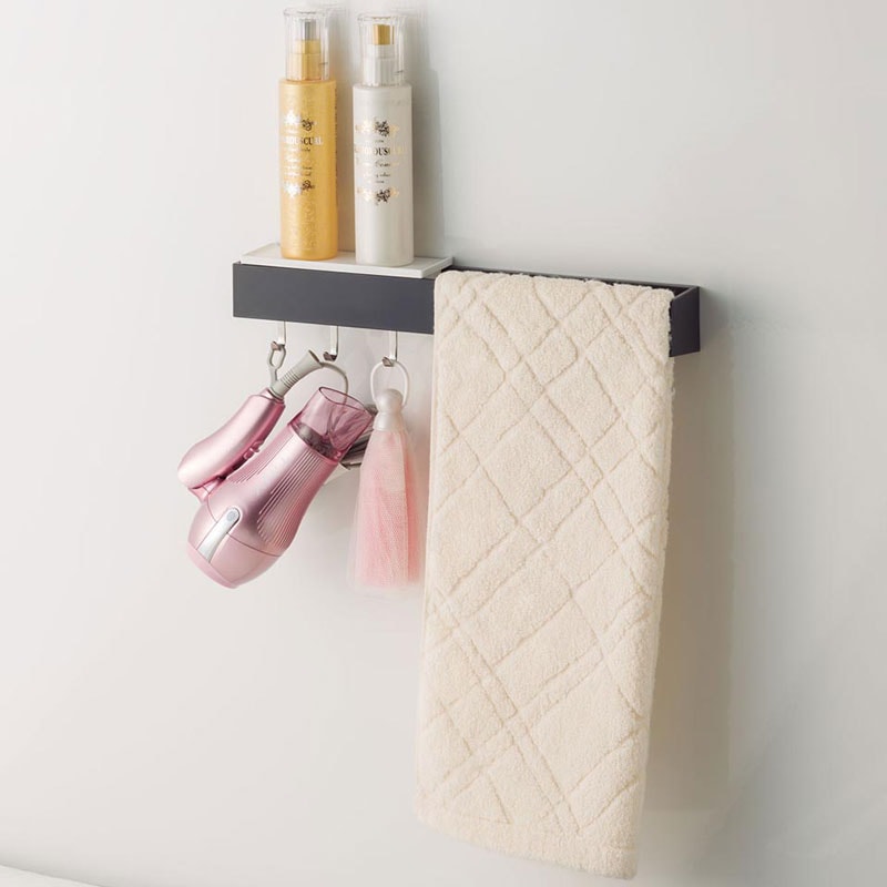 タカラスタンダード 【MGAKコモノトレー15S(W)＋MGAKフックS(W)＋MGSKタオルハンガーL】 小物置きS＋フック＋タオルハンガー どこでもラック