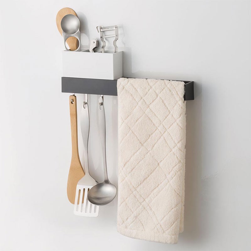 タカラスタンダード 【MGAKコモノイレ15S(W)+MGAKフックS(W)＋MGSKタオルハンガーL】 マルチラック＋フック＋タオルハンガー どこでもラック