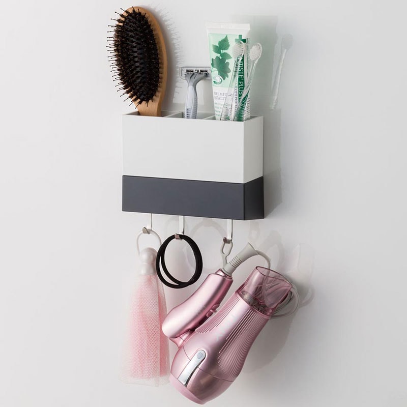 タカラスタンダード 【MGSKコモノイレ＋MGAKフックS(W)】 マルチラック＋フック どこでもラック