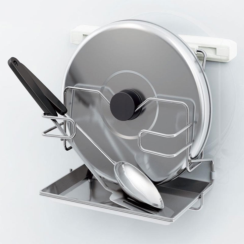 タカラスタンダード 【MGSKナベフタホルダ(W)】 鍋ふたホルダー どこでもラック