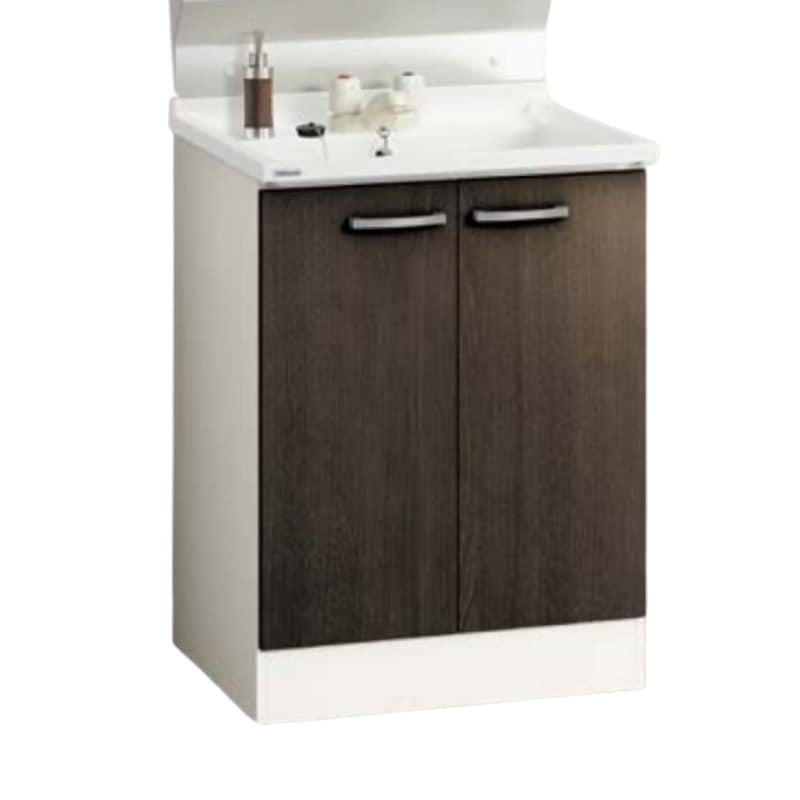 クリナップ 【BGAL60TNTWWE4ZG】 洗面化粧台 BGAシリーズ 間口60cm 開きタイプ ツインハンドル水栓 ハイグレード ダークウッド 寒冷地用