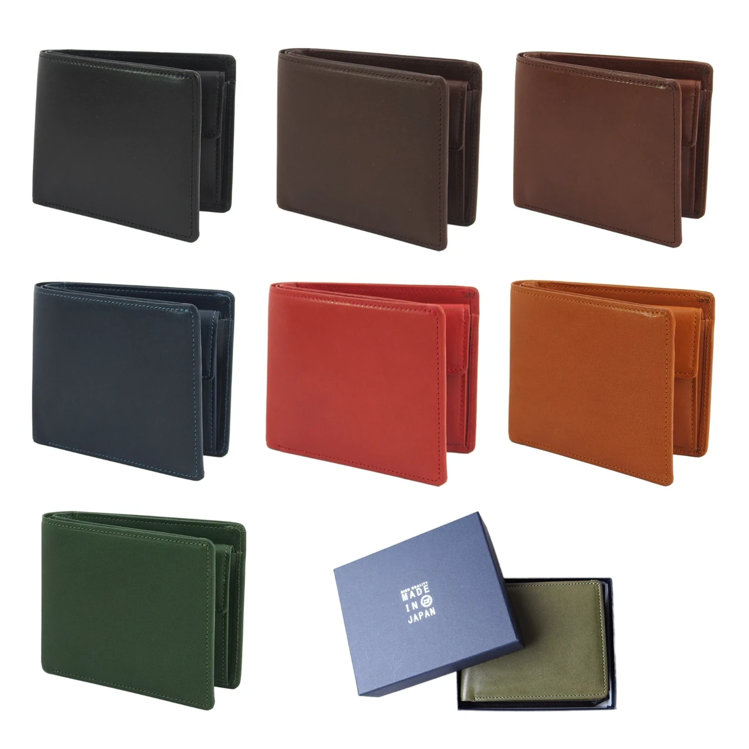 栃木レザージーンズ 片マチ付札入 【TGS-3355】 二つ折り財布 国産牛革