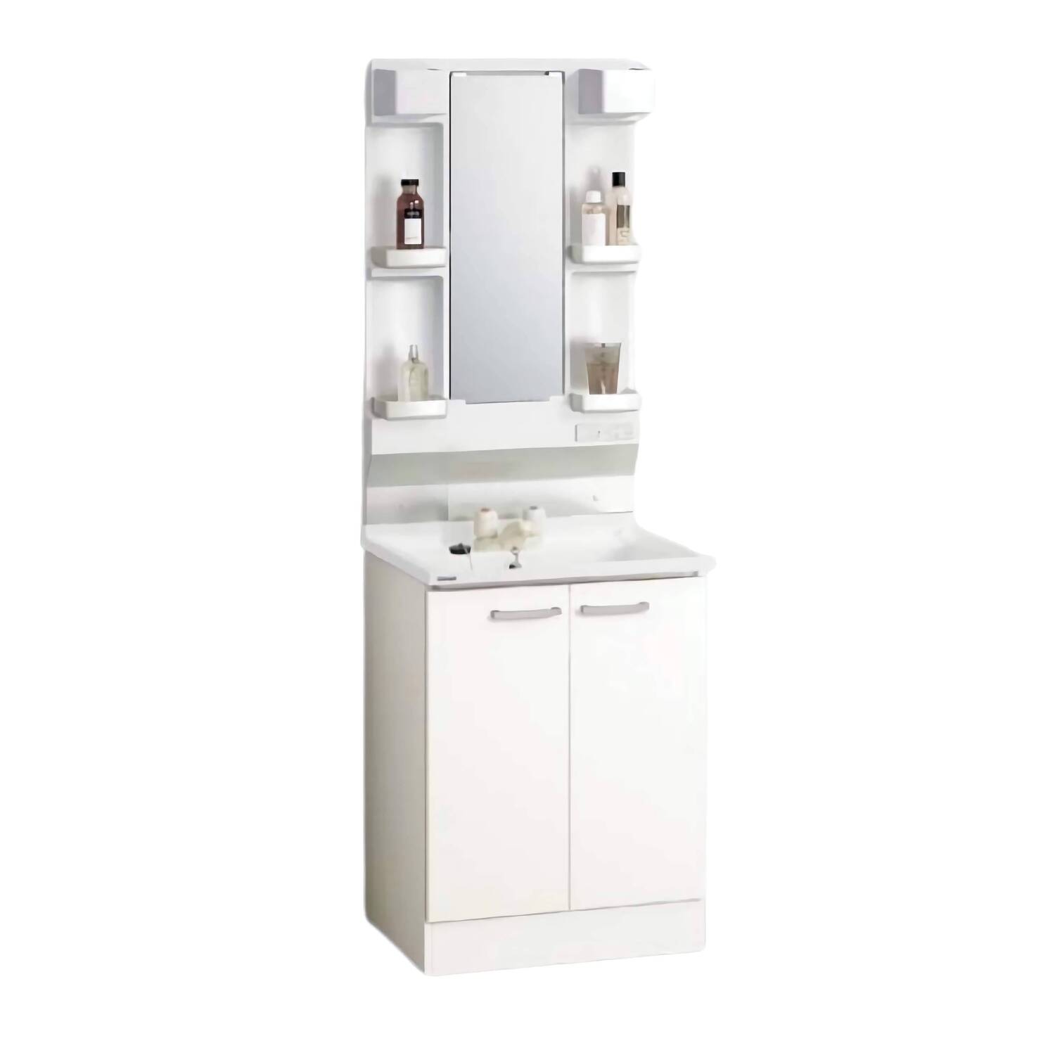 クリナップ 【BGAL60TNTWW※(I・G)+M-(H・L)601GAEN】 BGAシリーズ洗面化粧台(間口60cm)+ミラーキャビネット(1面鏡くもり止めヒーターなし)セット 間口60cm 開きタイプ ツインハンドル水栓