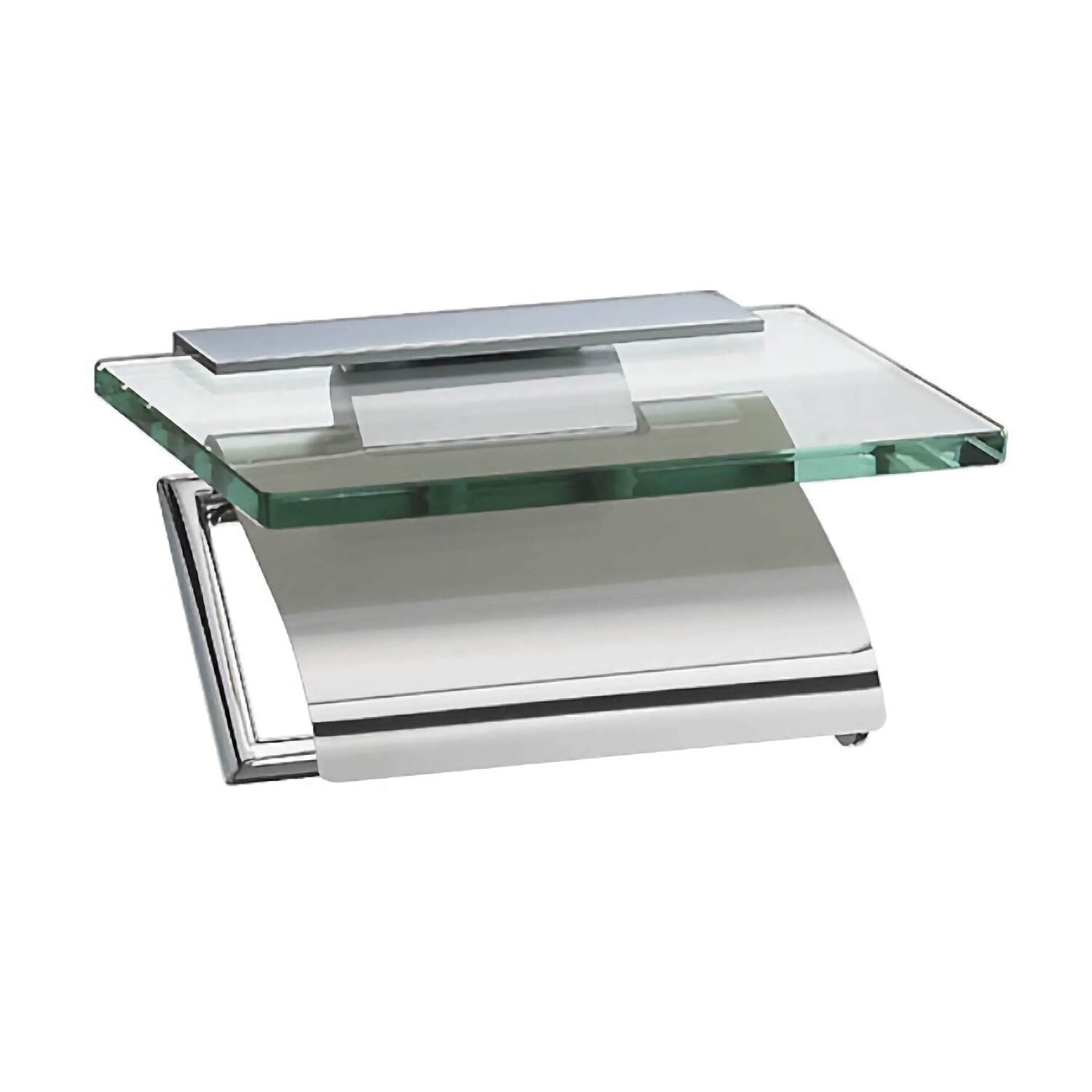 カワジュン 【SC-273-XC】 ガラス棚付ペーパーホルダー クローム