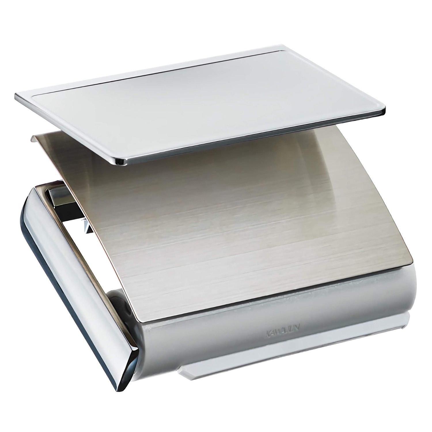 カワジュン 【SC-487-ST】 棚付き静音タイプペーパーホルダー クローム