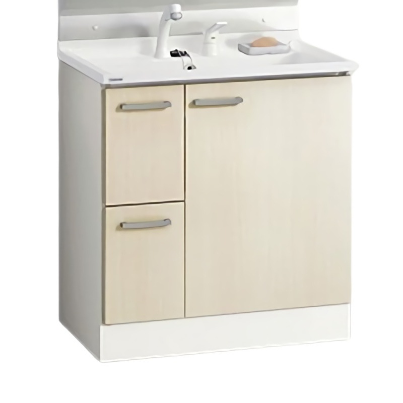 クリナップ ウォールキャビネット扉色(バーントウォールナット扉) ANWH90C3L クリナップ 洗面化粧台キャビネット開きタイプ(一般地用)バーント