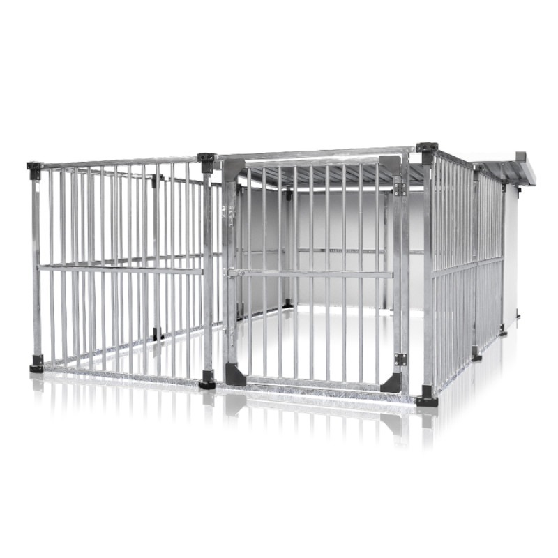 犬舎 ドッグハウス 【DFS-M1+α】 (0.5坪タイプ屋外用犬小屋)+α拡張タイプ メタルテック直送品