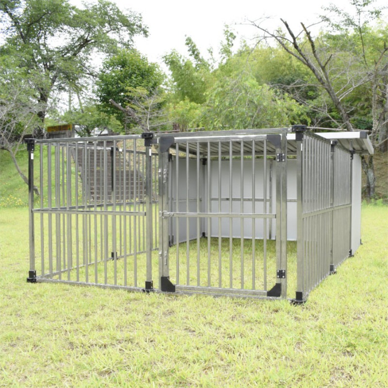 犬舎 ドッグハウス 【DFS-M1+α】 (0.5坪タイプ屋外用犬小屋)+α拡張タイプ メタルテック直送品