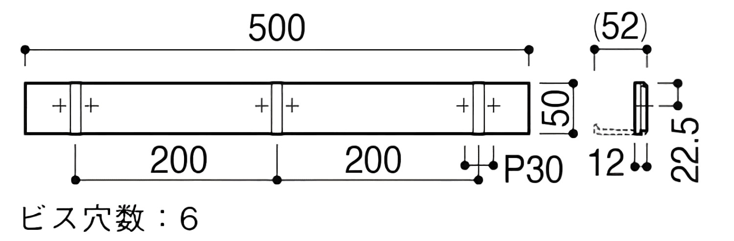 カワジュン 【AC-822-SC】 ブラインドフック(3連フック) ホワイト+