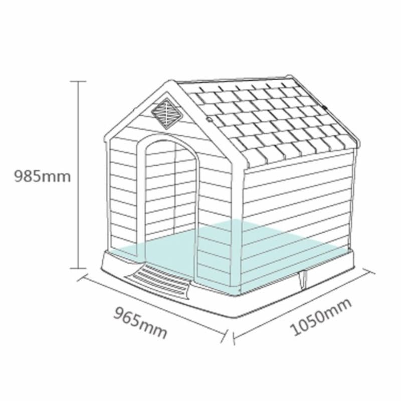 プラスチック製 ドッグハウス 【MT-105】 大型犬用犬小屋 メタルテック