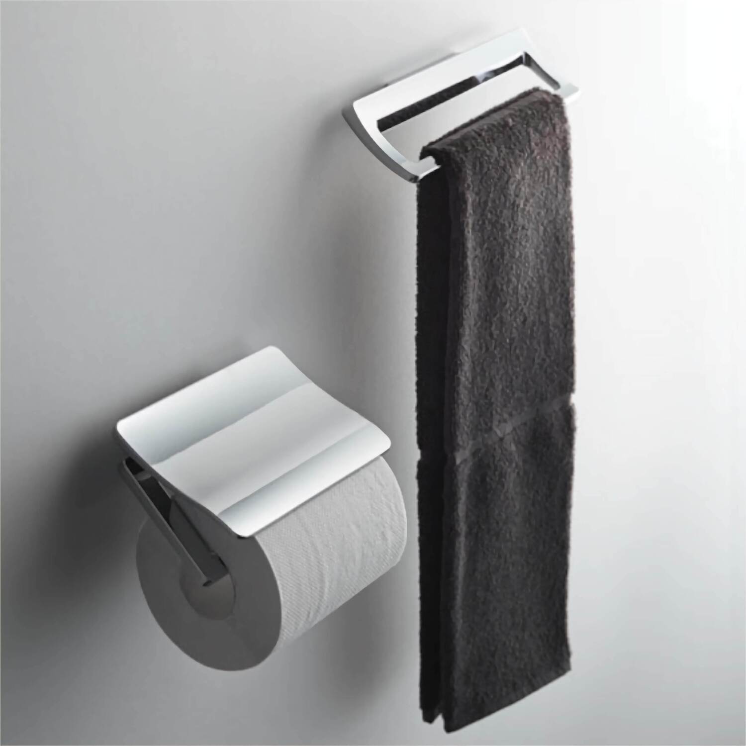 カワジュン 【SC-701-XC】 タオルレール クローム KAWAJUN