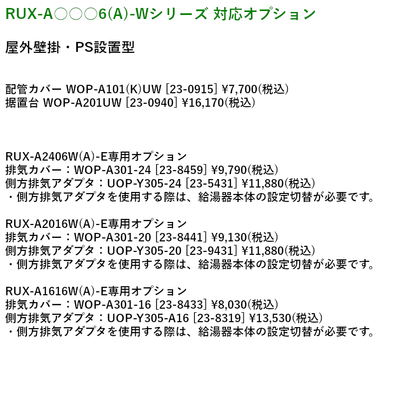 ʥ RUX-A1616W(A)-E  16 Rinnai