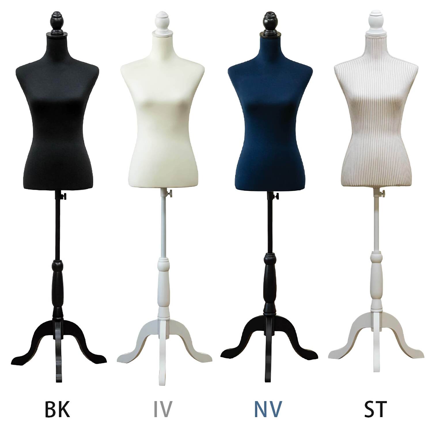 洋裁用トルソー 【CN-10】 IV(アイボリー) NV(ネイビー) BK(ブラック) ST(ストライプ)