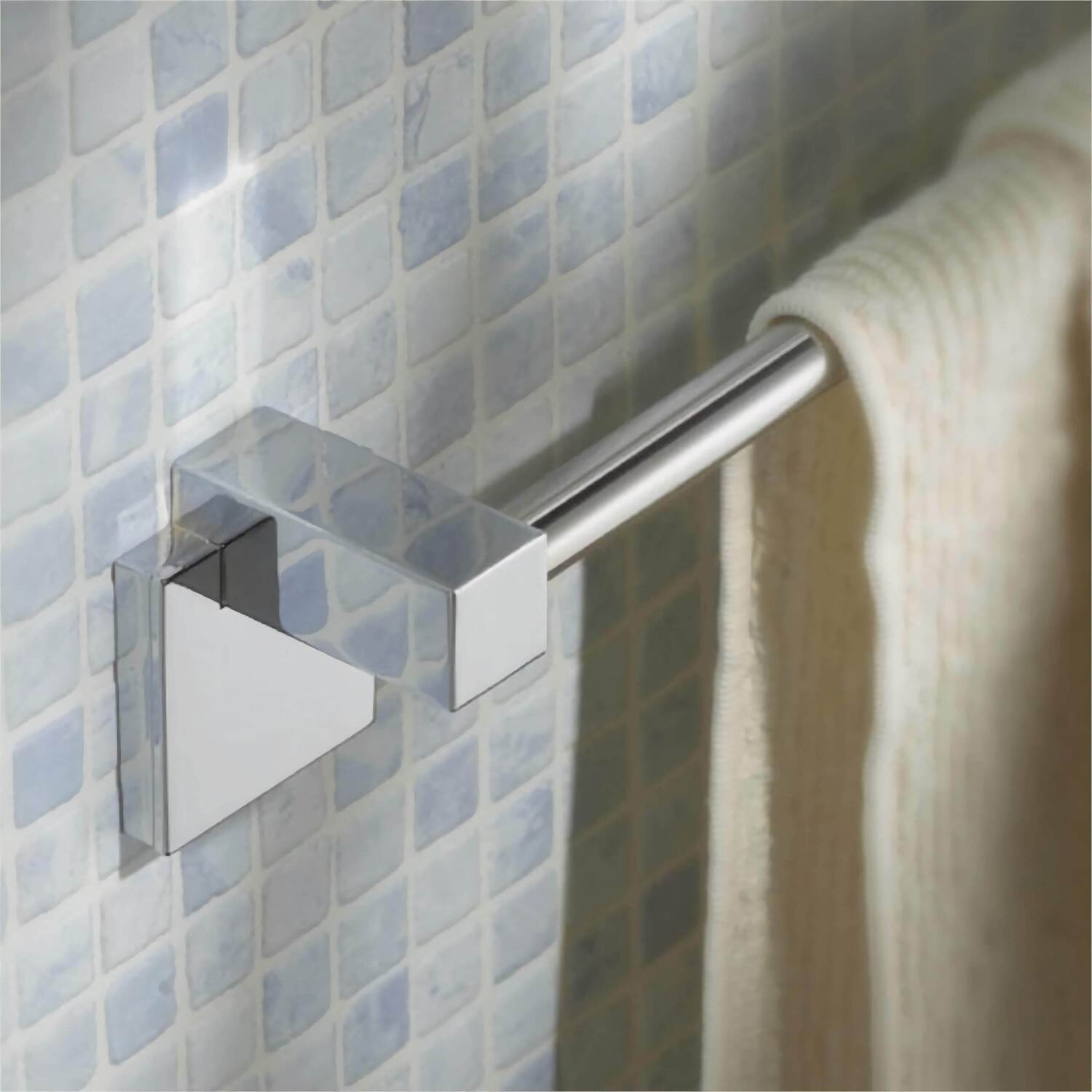 カワジュン 【SC-041-XC】 タオルレール クローム+鏡面 KAWAJUN