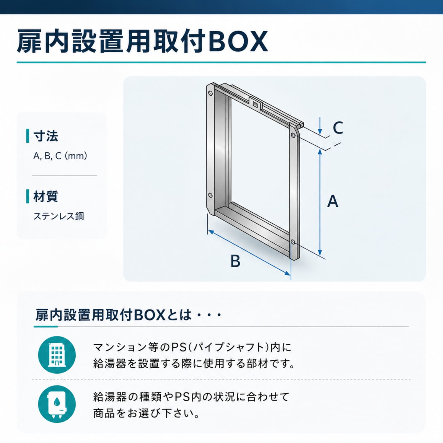 リンナイ 【UOP-9030】 扉内設置用取付BOX Rinnai
