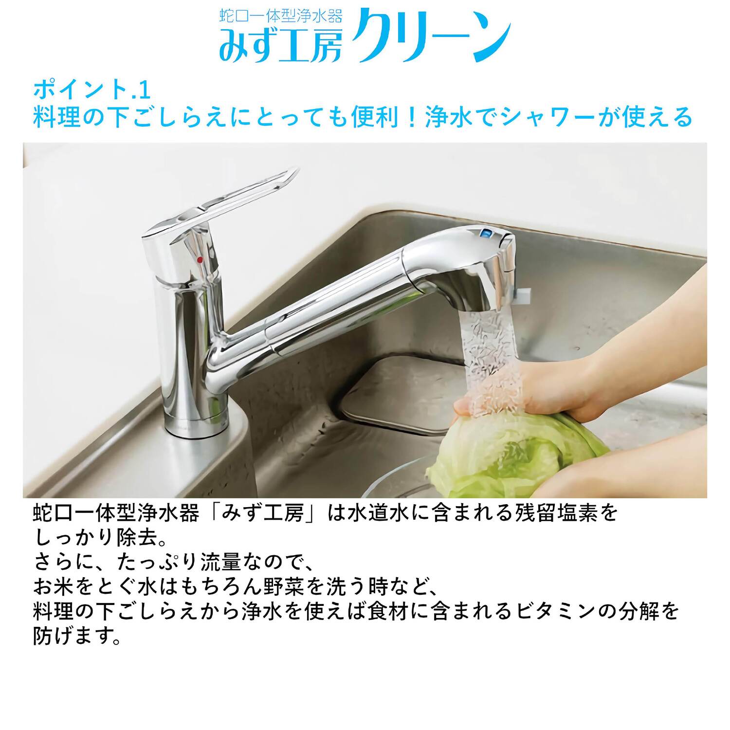 タカギ 【JL326MK-NNLR】 蛇口一体型浄水器 みず工房 クリーン 分岐