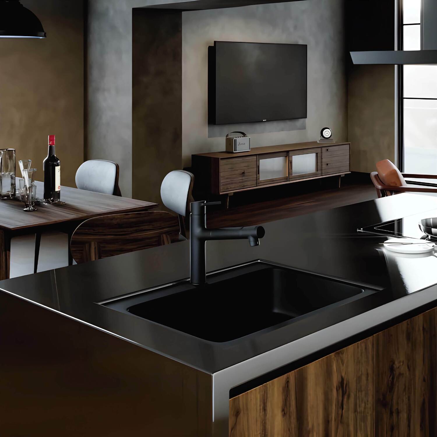 タカギ 【LS106BN】 蛇口一体型浄水器 LS シングルレバー混合栓(ワンホール) ブラックマット 一般地用