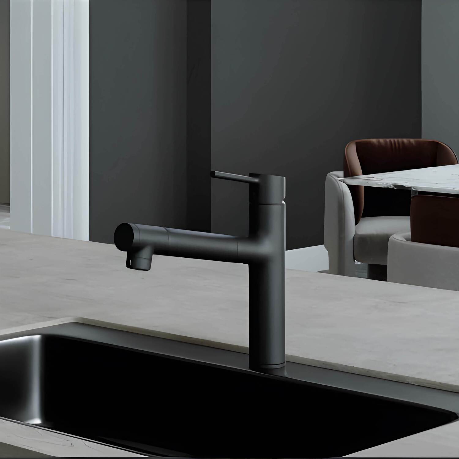 タカギ 【LS106BN】 蛇口一体型浄水器 LS シングルレバー混合栓(ワンホール) ブラックマット 一般地用