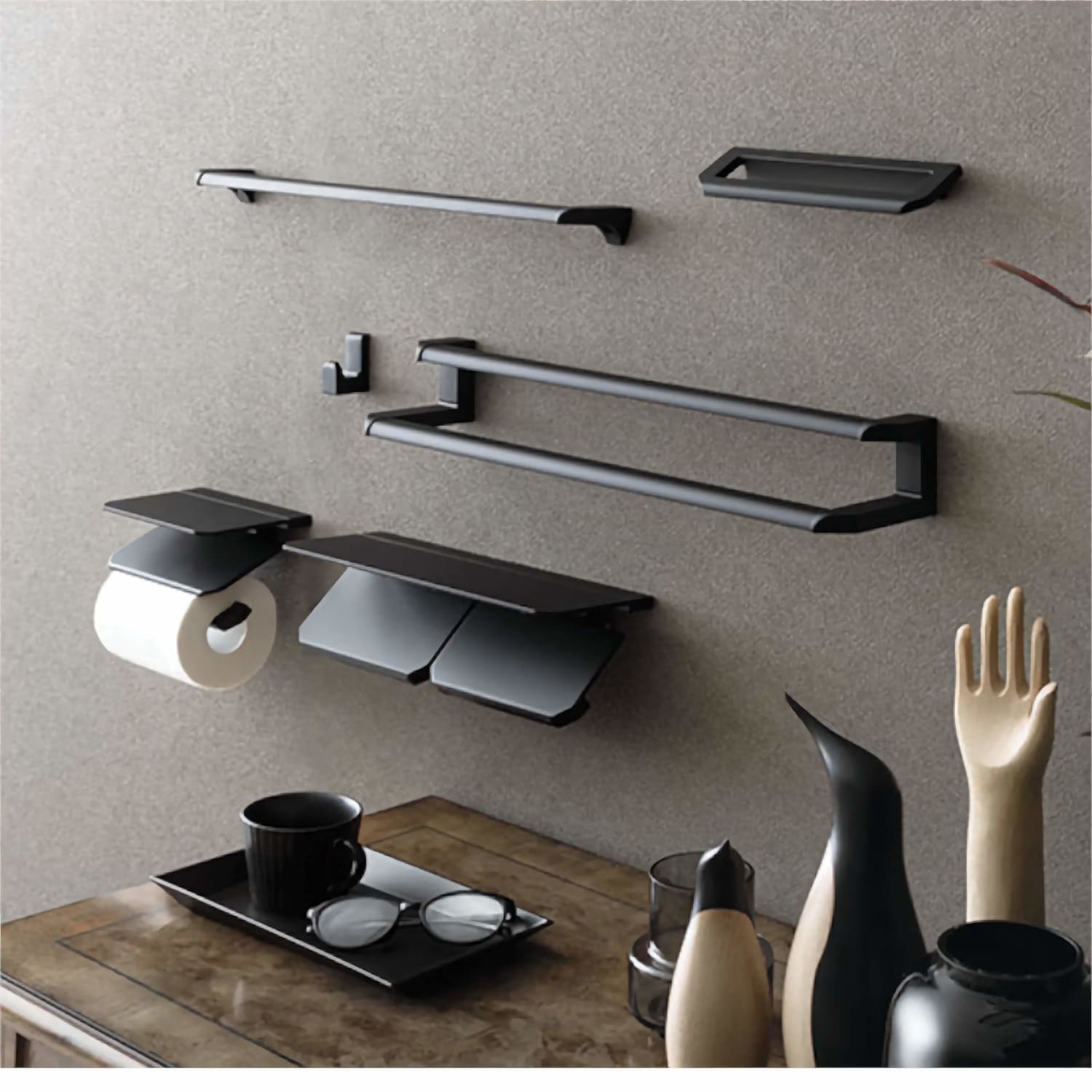 カワジュン 【SE-391-003】 タオルレール マットブラック KAWAJUN カワジュン 【SE-391-003】 タオルレール マットブラック KAWAJUN