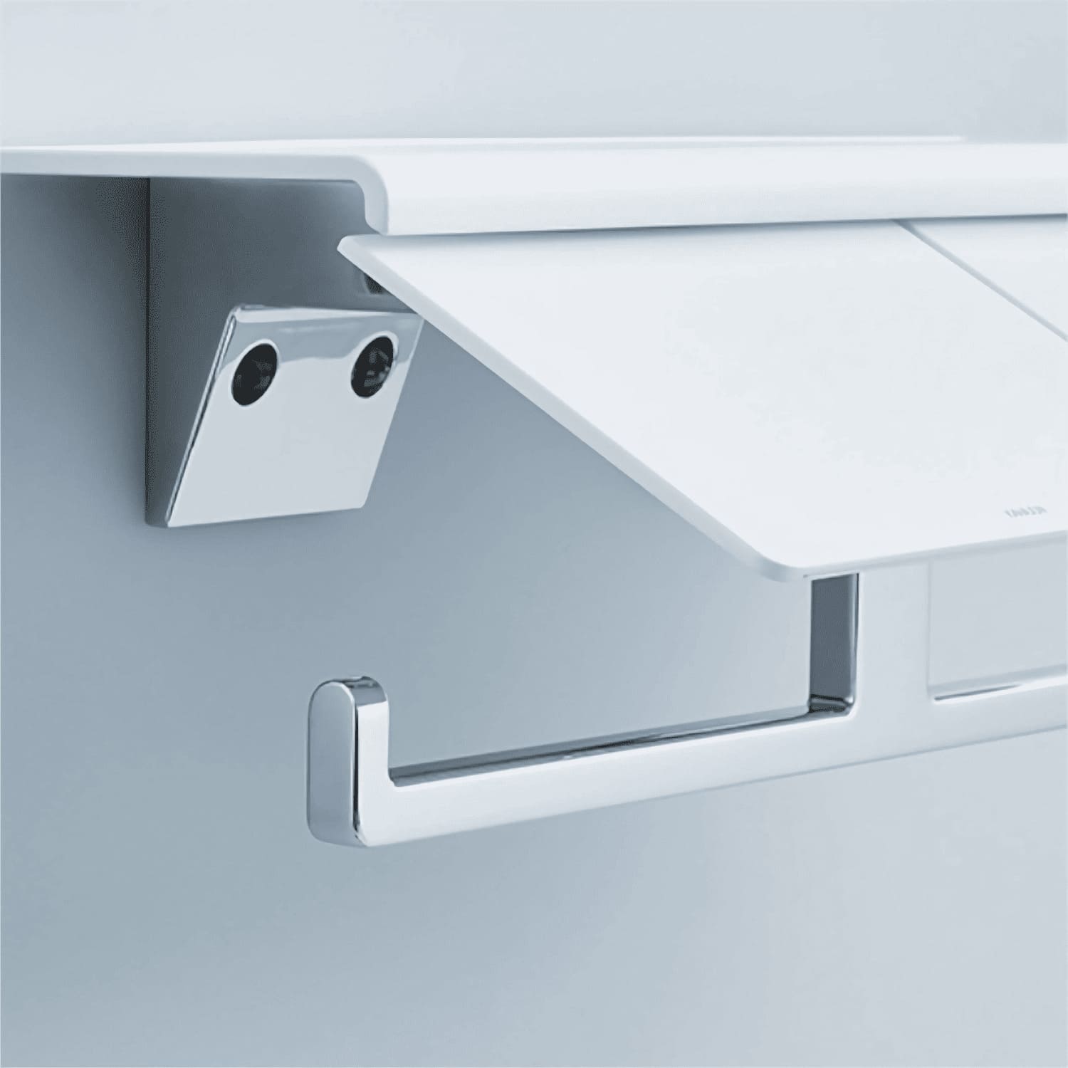 カワジュン 【SE-42W-001C】 ダブルペーパーホルダー セラミックホワイト＋クローム KAWAJUN