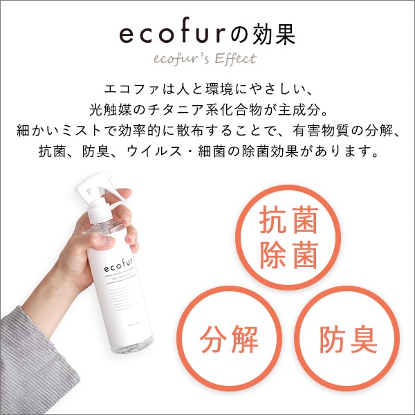 エコファ 【ECOFUR-V300】 ウィルス・細菌・シックハウス対策スプレー(300mlタイプ)