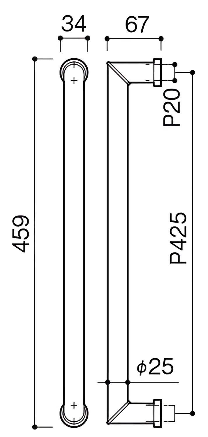 カワジュン 【KH-73-XP2】 手すり KAWAJUN