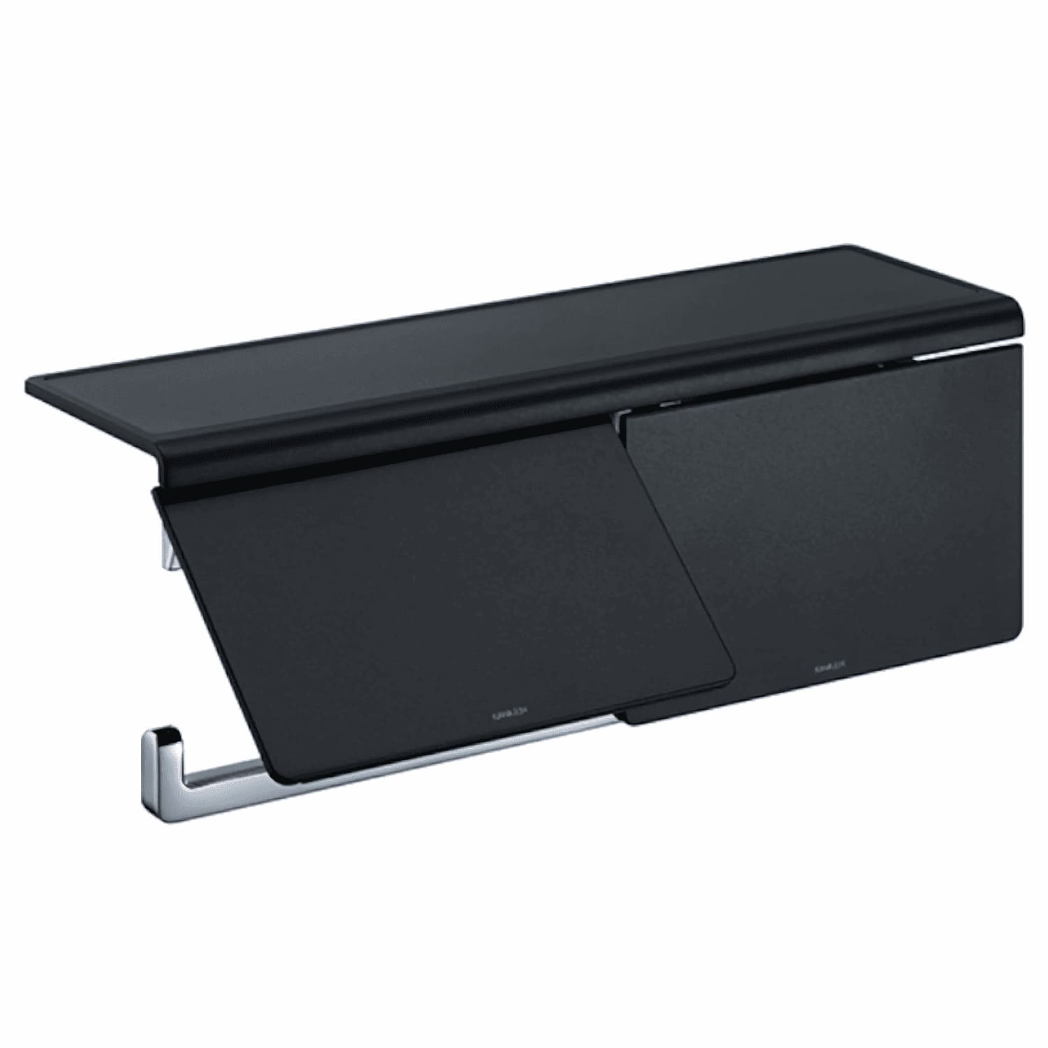 河淳　ダブルペーパーホルダー マットブラック SE-39W-003 カワジュン 【SE-42W-003C】 ダブルペーパーホルダー マットブラック＋