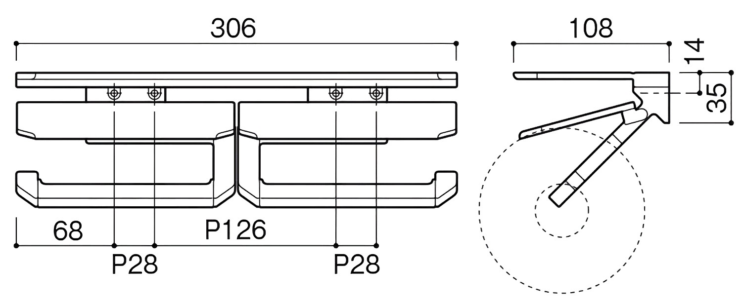カワジュン 【SE-39W-003】 ダブルペーパーホルダー マットブラック