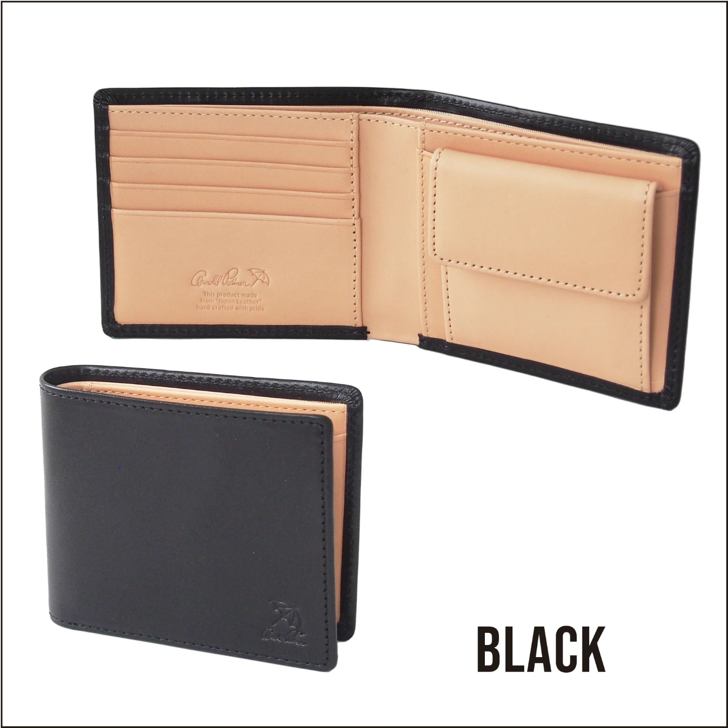 アーノルドパーマー 【4AP3692】 栃木レザー 二つ折り財布  Arnold Palmer