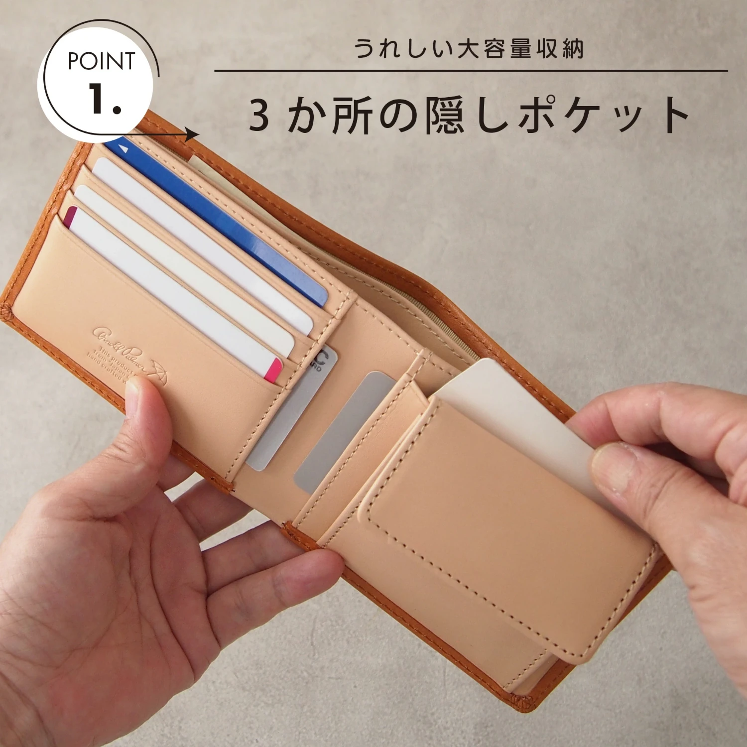 アーノルドパーマー 【4AP3692】 栃木レザー 二つ折り財布  Arnold Palmer