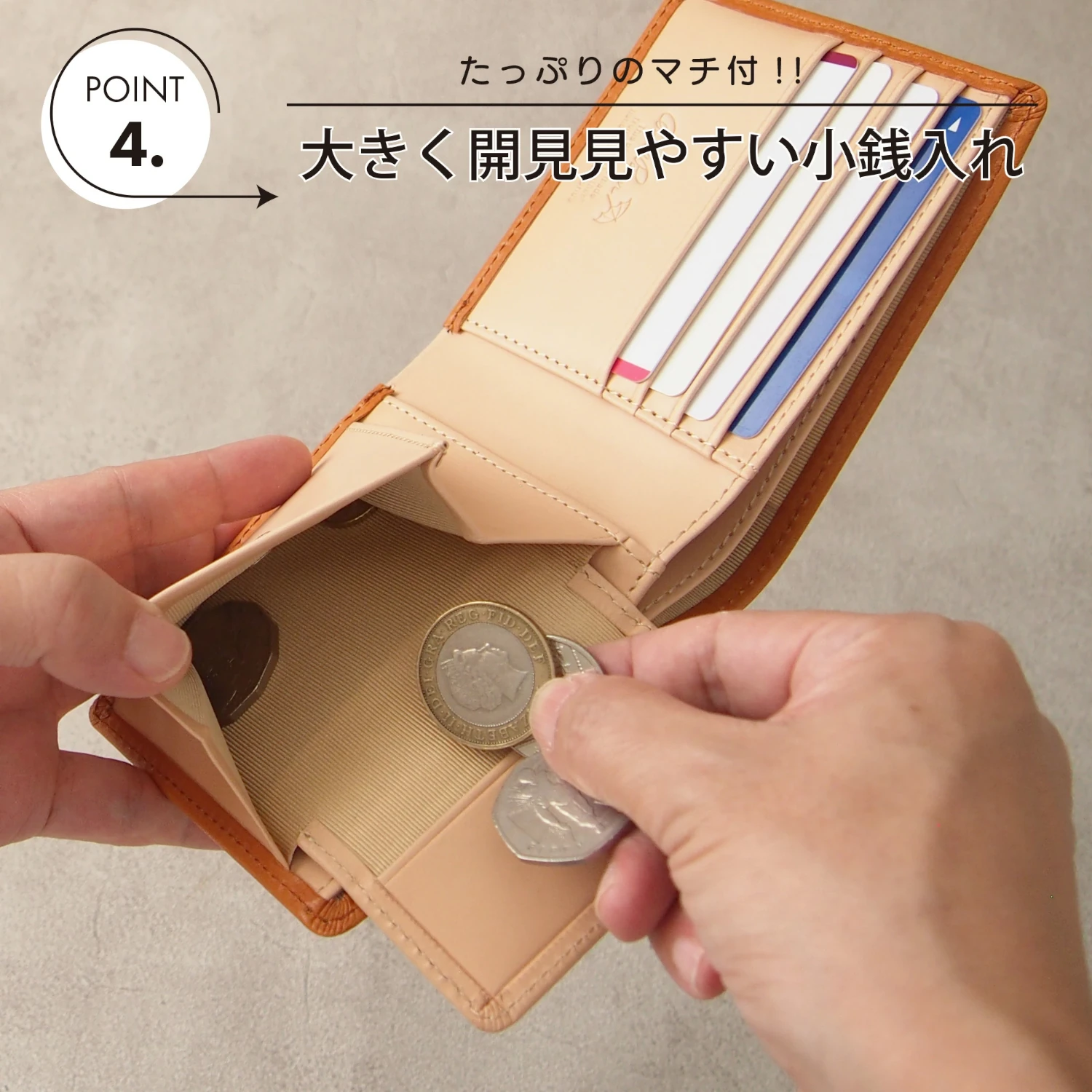 アーノルドパーマー 【4AP3692】 栃木レザー 二つ折り財布  Arnold Palmer