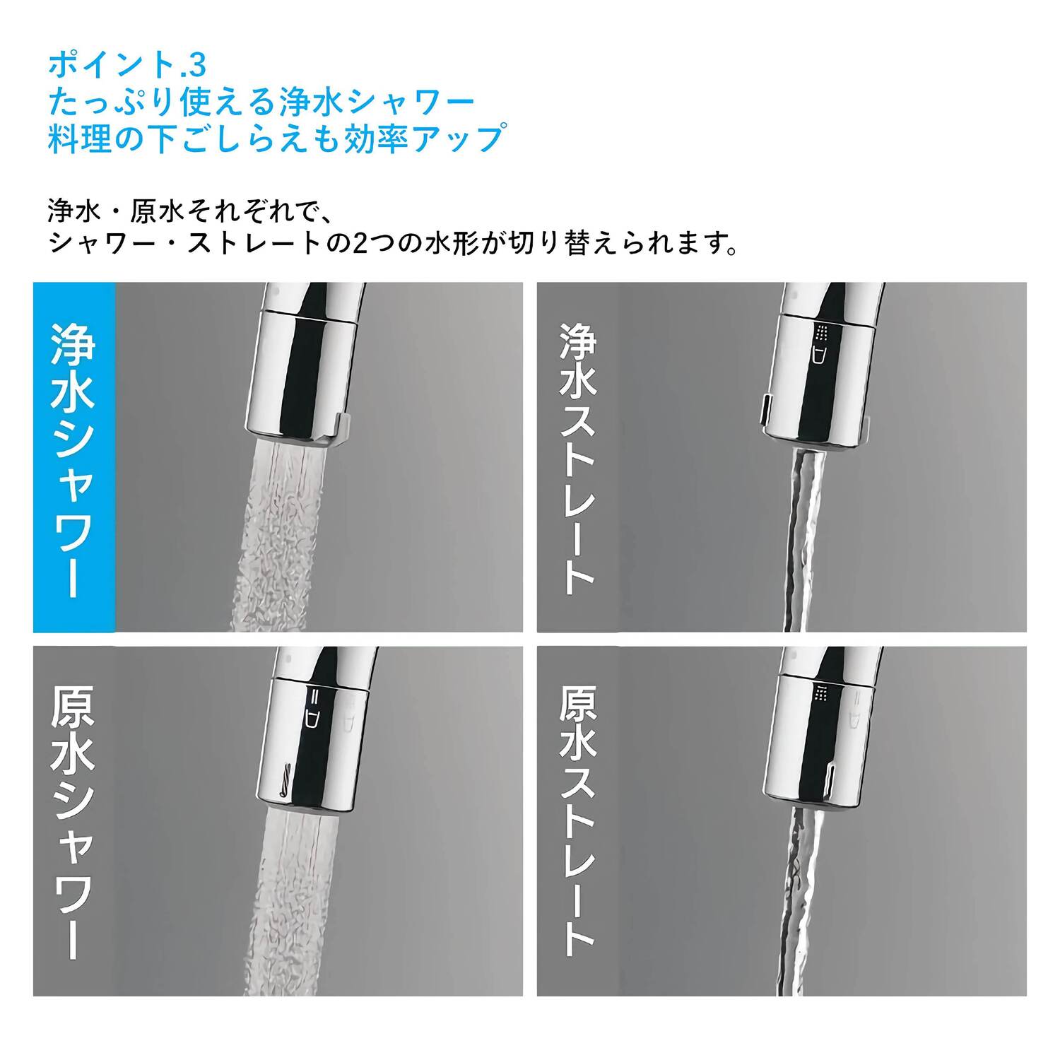 タカギ製LC122MN-3NN801タッチレス浄水器内蔵水栓 タカギ LC122MN