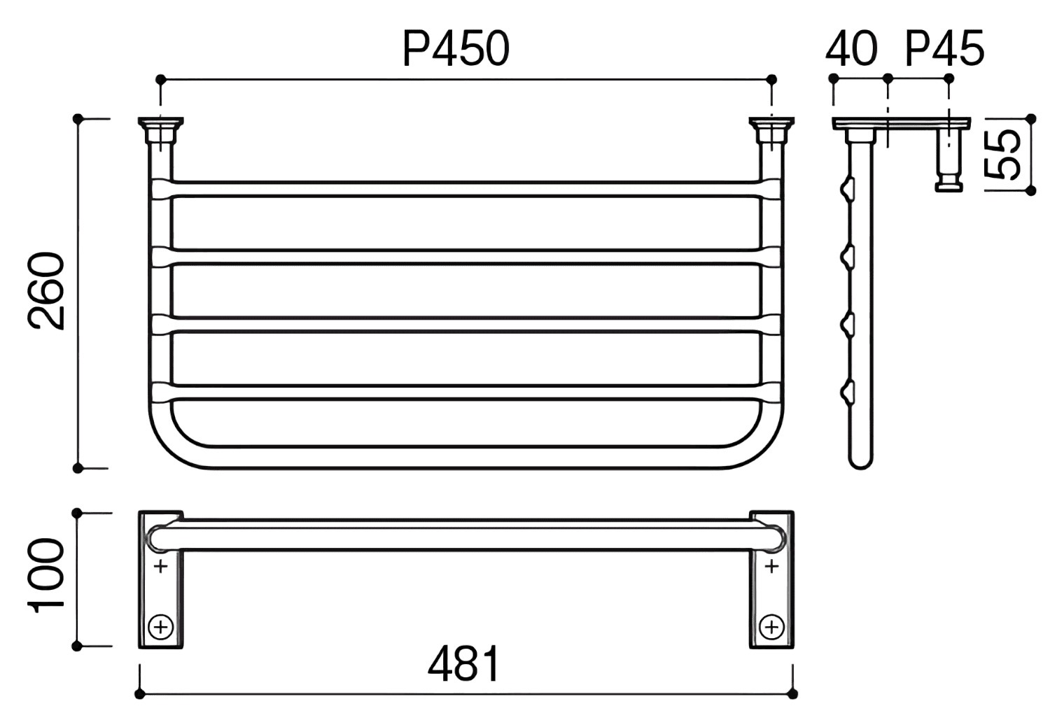 カワジュン 【SC-324-XC】 タオルシェルフ Towel Shelf KAWAJUN
