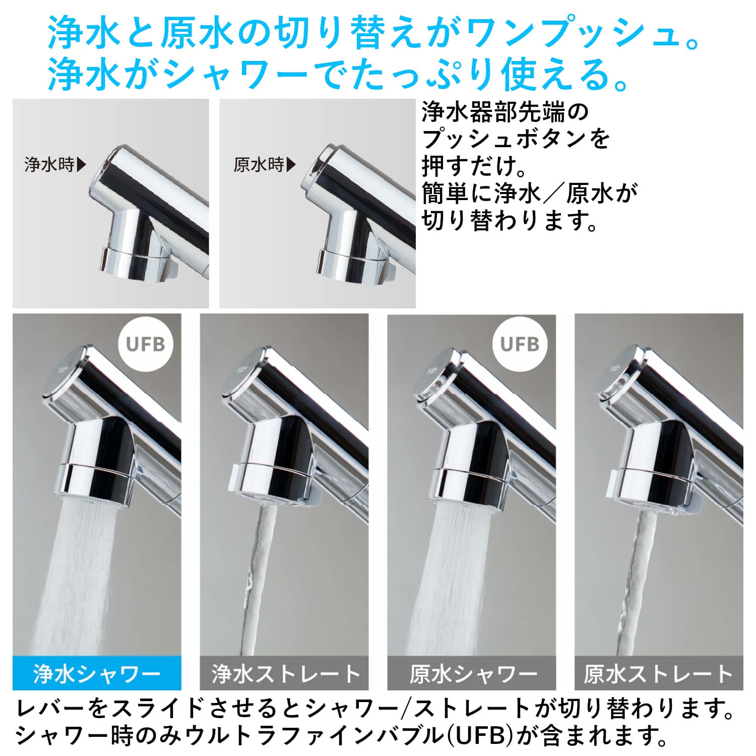 タカギ 【JY396MN-9NTF】 蛇口一体型浄水器 クローレバブル シングルレバー混合栓(ワンホール) 一般地用