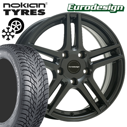 MINI ミニ コンバーチブル F57 スタッドレスタイヤホイールセット ノキアン ハッカペリッタR3 195/55R16 ユーロデザイン アイガー ガンメタ 16インチ
