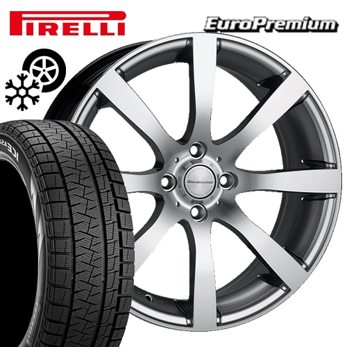 MINI ミニ コンバーチブル R57 スタッドレスタイヤホイールセット ピレリ ウィンターアイスゼロアシンメトリコ 175/65R15 シャインスポーク8 シルバー 15インチ