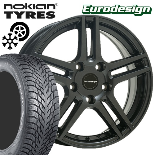 MINI ミニ ペースマン R61 スタッドレスタイヤホイールセット ノキアン ハッカペリッタR3 205/60R16 ユーロデザイン アイガー ガンメタ 16インチ