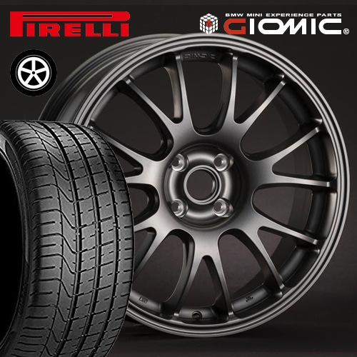 MINI ミニ クラブマン R55 サマータイヤホイールセット ピレリ P-ZERO NERO GT 205/45ZR17 GIOMIC EX01-RC カーボンブラック 17インチ