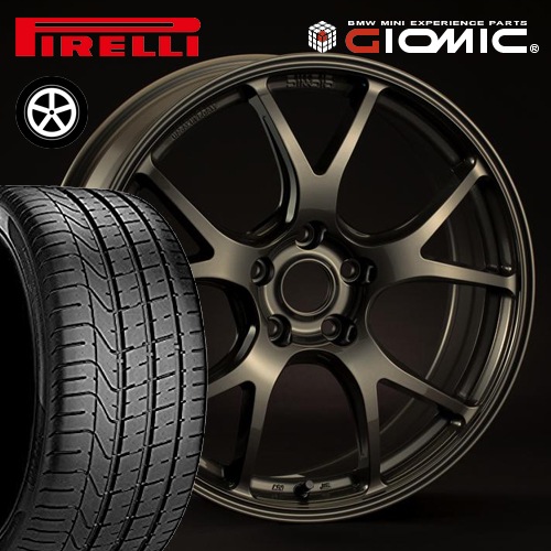 MINI ミニ クロスオーバー R60 サマータイヤホイールセット ピレリ ドラゴンスポーツ 225/45R18 GIOMIC EX03-RC グロスガンメタ 18インチ