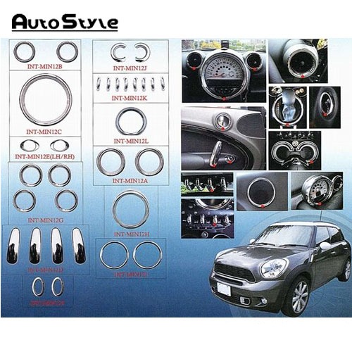 MINI ミニ クロスオーバー R60 2014y/08まで ワン クーパー クーパーS ジョンクーパーワークス インテリアパネルセット 31pc 320072 Autostyle