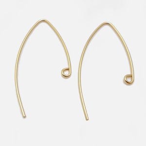 34mm V字ワイヤーピアスフック 14KGF ゴールドフィルド GFPVS-01 10