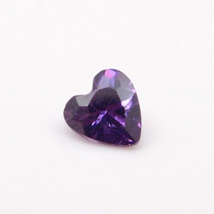 キュービックジルコニア ルース ハート3mm アメジスト CZHT-30AM 10個