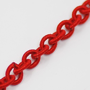 カラーナイロンチェーン切り売り 6.0mm×8.0mm STC-15-08-MT レッド