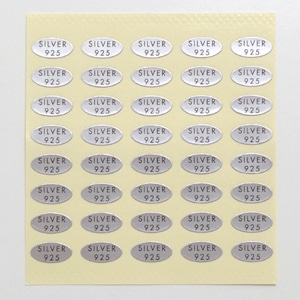 素材表示ラベル”SILVER925” シルバー 5mm×10mm SE-SV アクセサリー