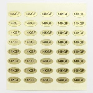 素材表示ラベル”14KGF” ゴールド 5mm×10mm SE-GF アクセサリーパーツの  