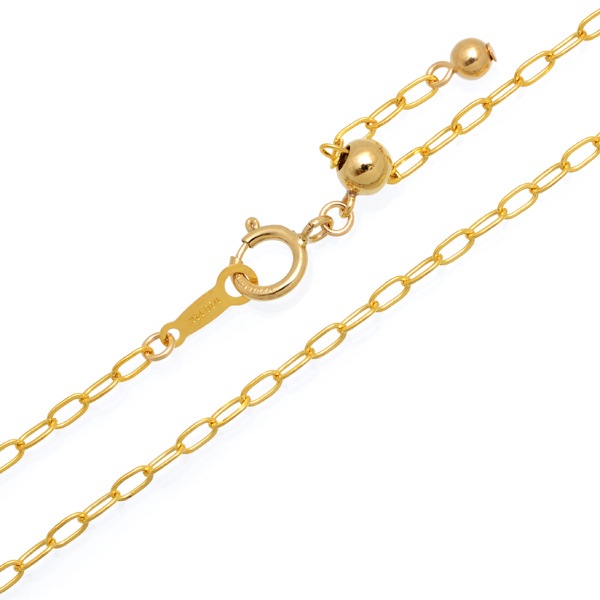Kaya様✾14kgf フリーアジャスターチェーン 平ロングアズキ1.7mm 14KGF ゴールド